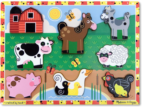 Chunky Farm Animals Wood Puzzle