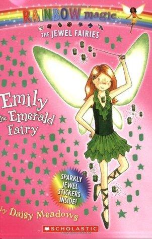 a pink cover with a red hair fairy wearing green dress and has green wings