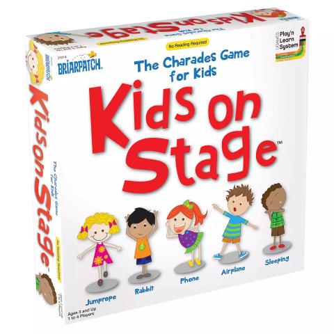 Kids on Stage game box, with five different kids on the front