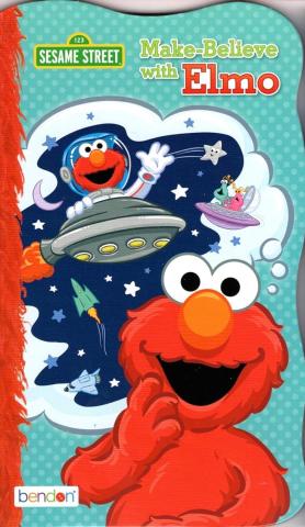 Elmo thinking about Elmo being in space and in a space ship