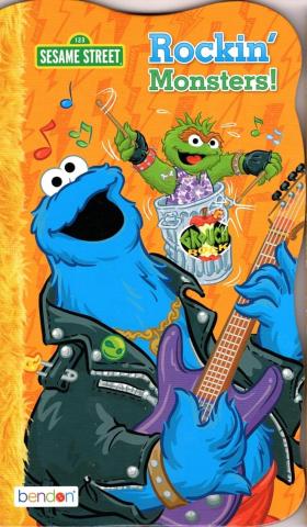 cookie monster and oscar the grouch having a rock concert