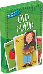 Old Maid card game box with the old maid on front