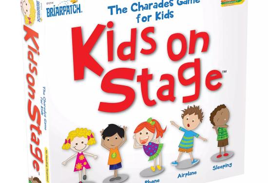 Kids on Stage game box, with five different kids on the front