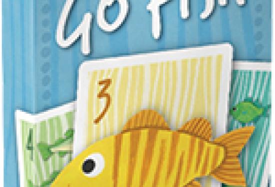 Go Fish card game box with a yellow fish on front