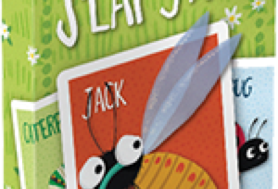 Slap Jack Card Game Box with a mosquito on the jack card