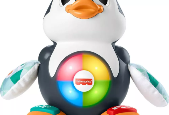 the little penguin with a light up stomach with four different colored lights